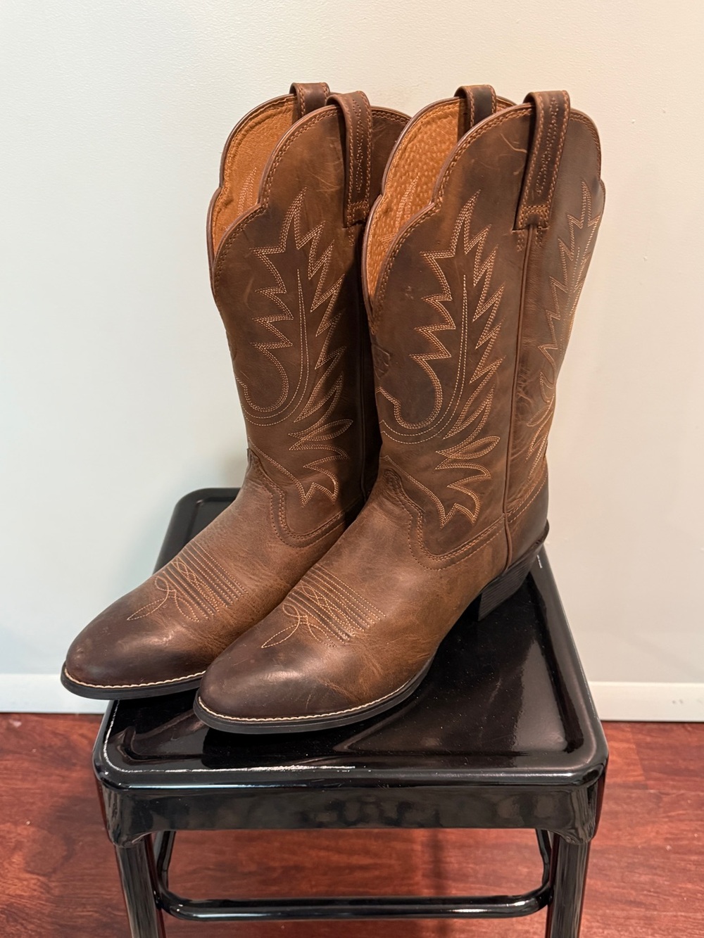 Ariat Brown Leather Western Heeled Boots